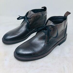 Bacco Bucci Brown Leather Chukka Boots